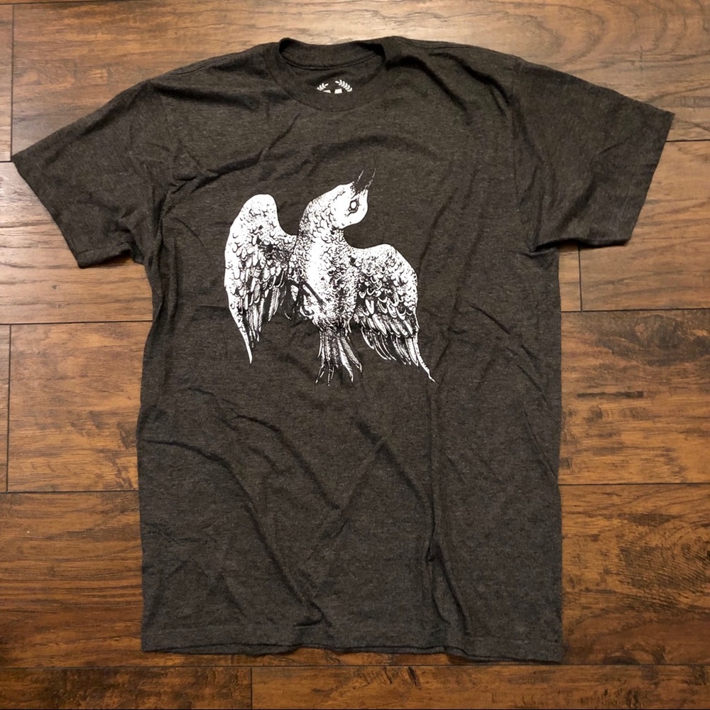 **NEW** “Bird” Charcoal Gray Tee Shirt (Medium)